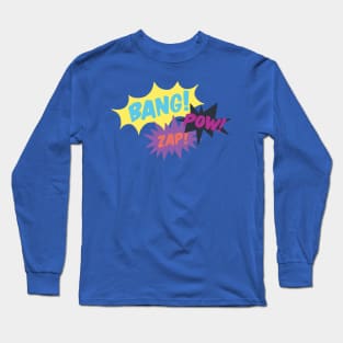 Comic Book Sound Effects Long Sleeve T-Shirt